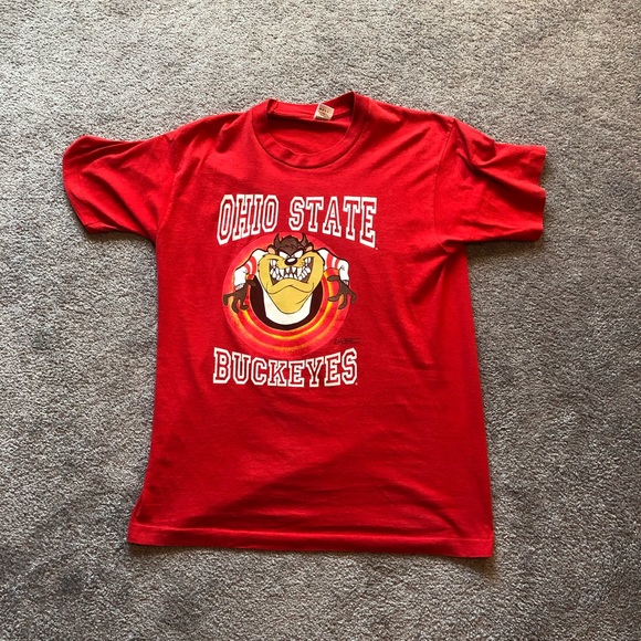 GARMENT WASHED NWT big 10 red OHIO STATE BUCKEYES LONG SLEEVE T-SHIRT